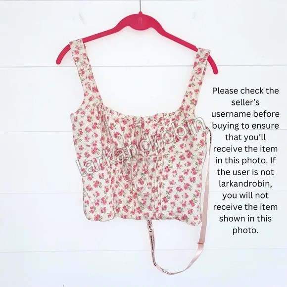 NEW House of CB Chicca Rosebud Print Top Medium - Picture 12 of 15